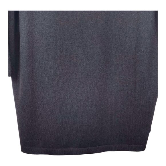 Neiman Marcus Cashmere Silk Boxy Sweater Black Medium Minimalist Luxe EUC - Picture 6 of 16